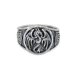 Sterling Silver Dragon Celtic Viking Ring Sterling Silver Dragon Celtic Viking Ring